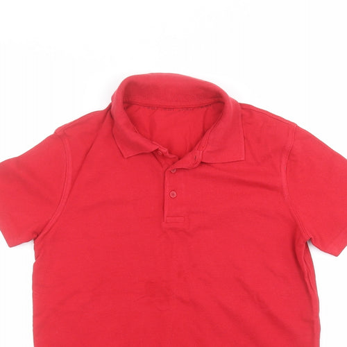 George Boys Red   Basic Polo Size 9-10 Years