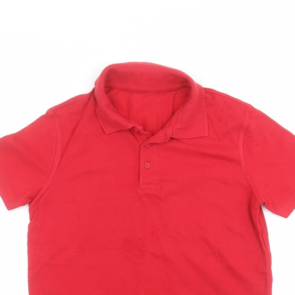 George Boys Red   Basic Polo Size 9-10 Years