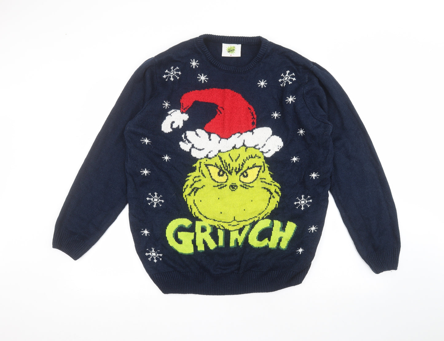 Primark Mens Blue   Pullover Jumper Size XL  - The Grinch