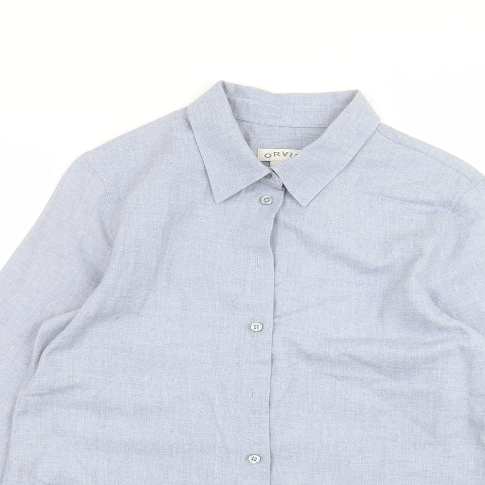 Orvis Mens Blue    Dress Shirt Size S