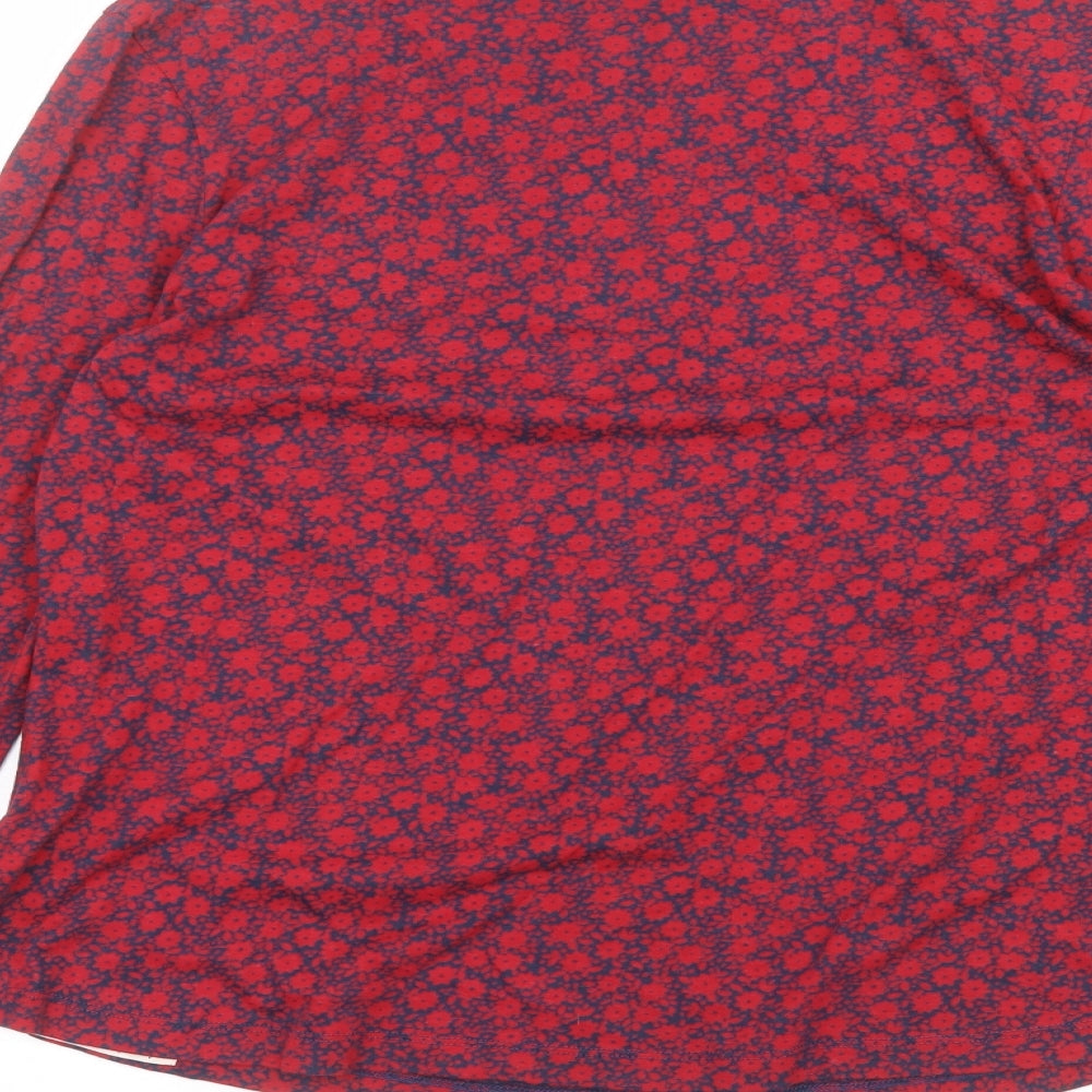 Seasalt Womens Red Floral  Basic T-Shirt Size 12