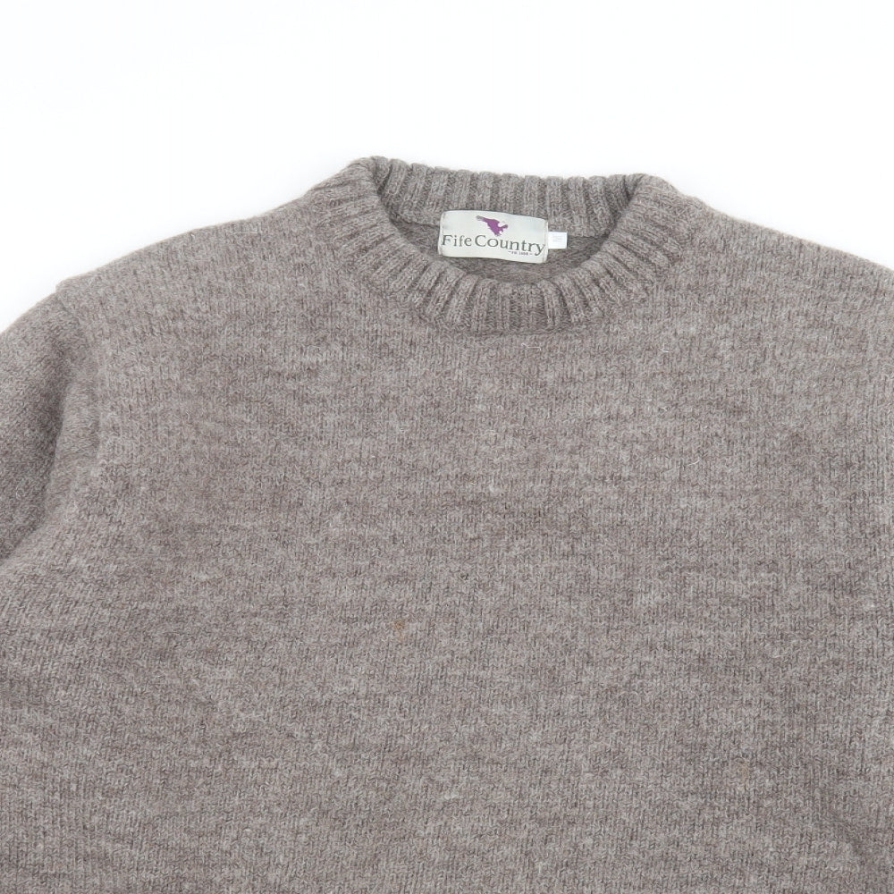 Fife Country Mens Brown   Pullover Jumper Size M