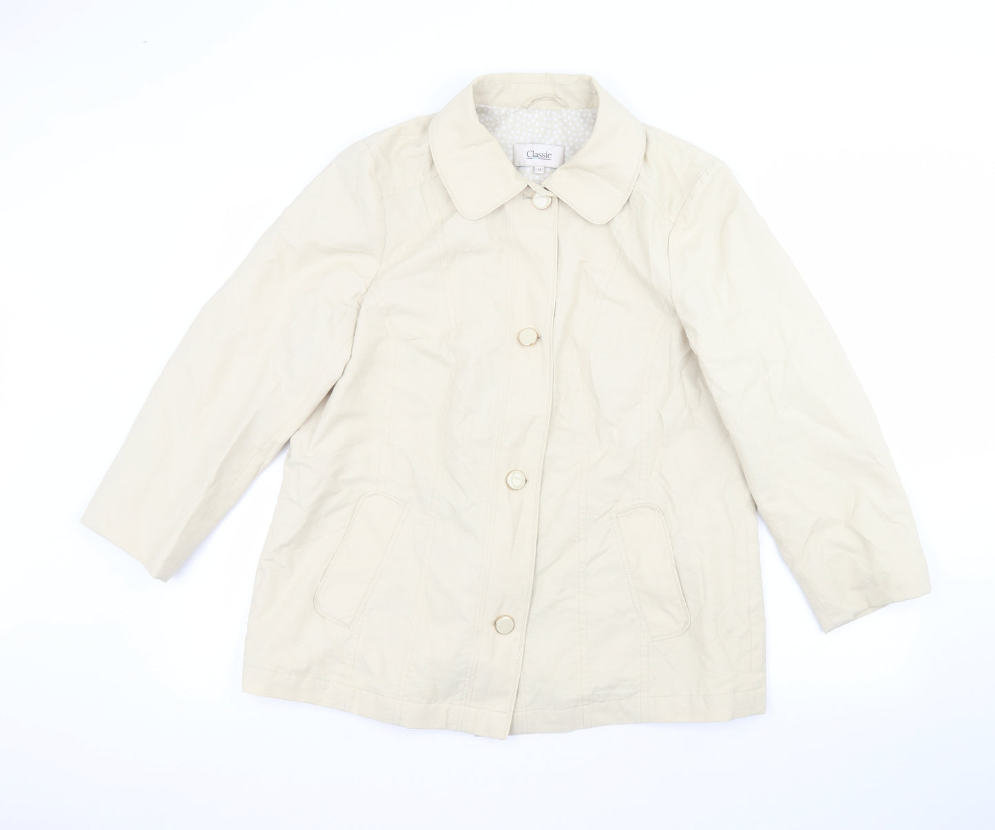 Classic Womens Beige   Jacket  Size 14