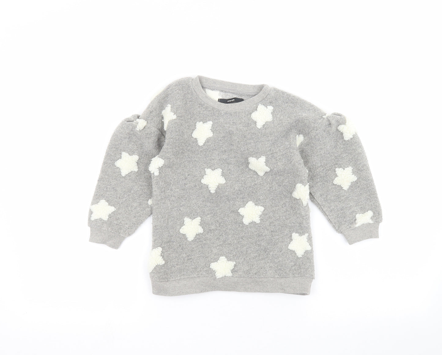 George Girls Grey   Pullover Jumper Size 4-5 Years