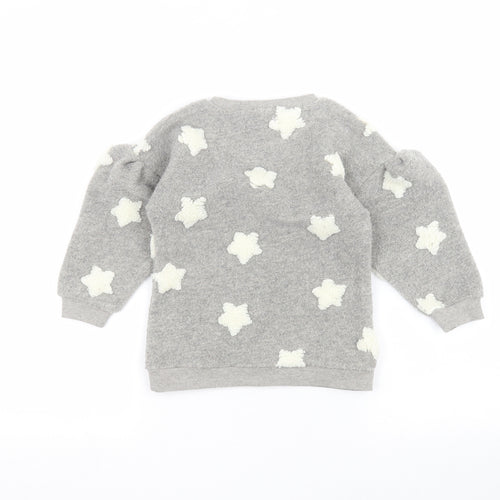 George Girls Grey   Pullover Jumper Size 4-5 Years