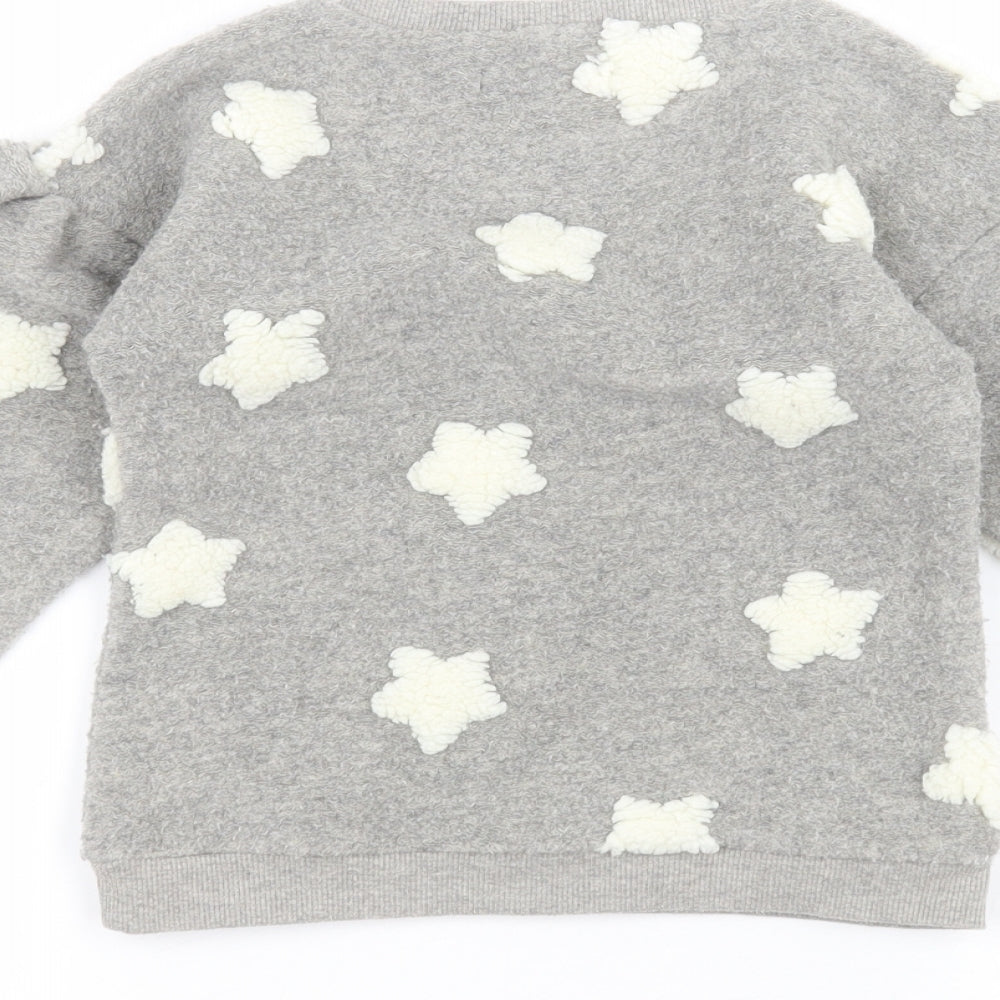 George Girls Grey   Pullover Jumper Size 4-5 Years