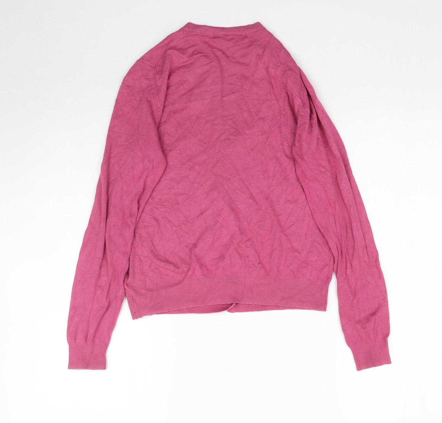 Marks and Spencer Womens Pink  Knit Cardigan Jumper Size 12