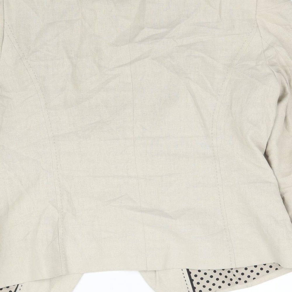 Marks and Spencer Womens Beige   Jacket Blazer Size 14