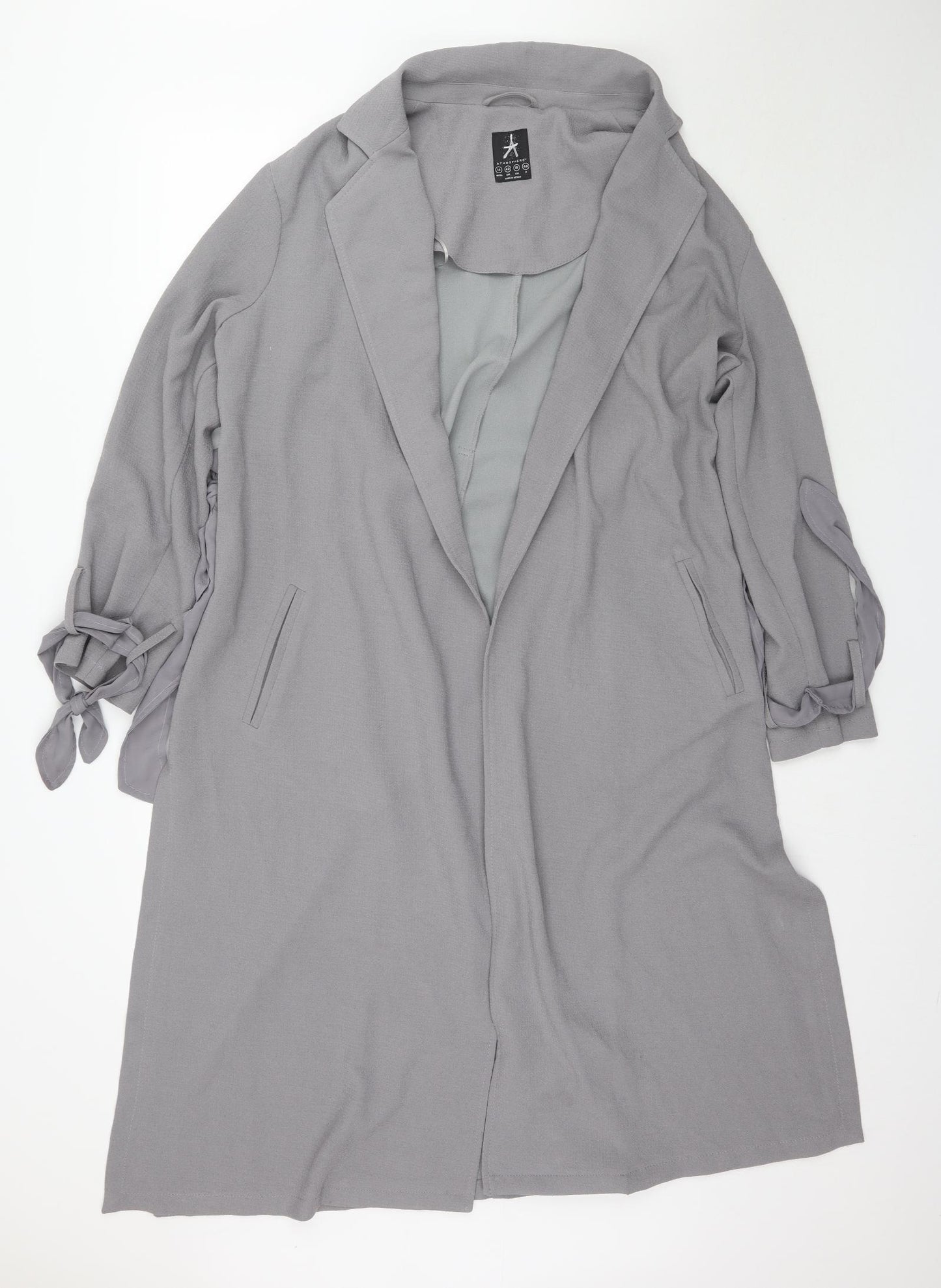 Atmosphere Womens Grey   Overcoat Coatigan Size 14