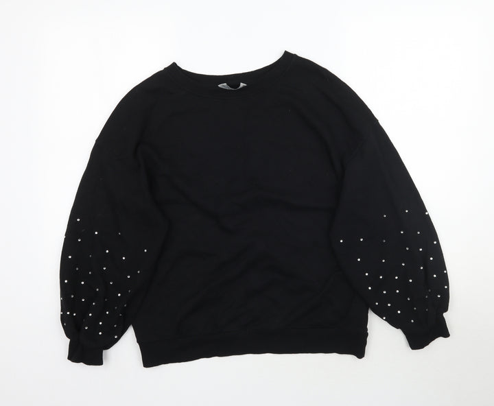 F&F Womens Black   Pullover Sweatshirt Size 8