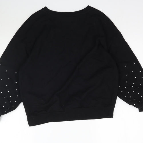 F&F Womens Black   Pullover Sweatshirt Size 8
