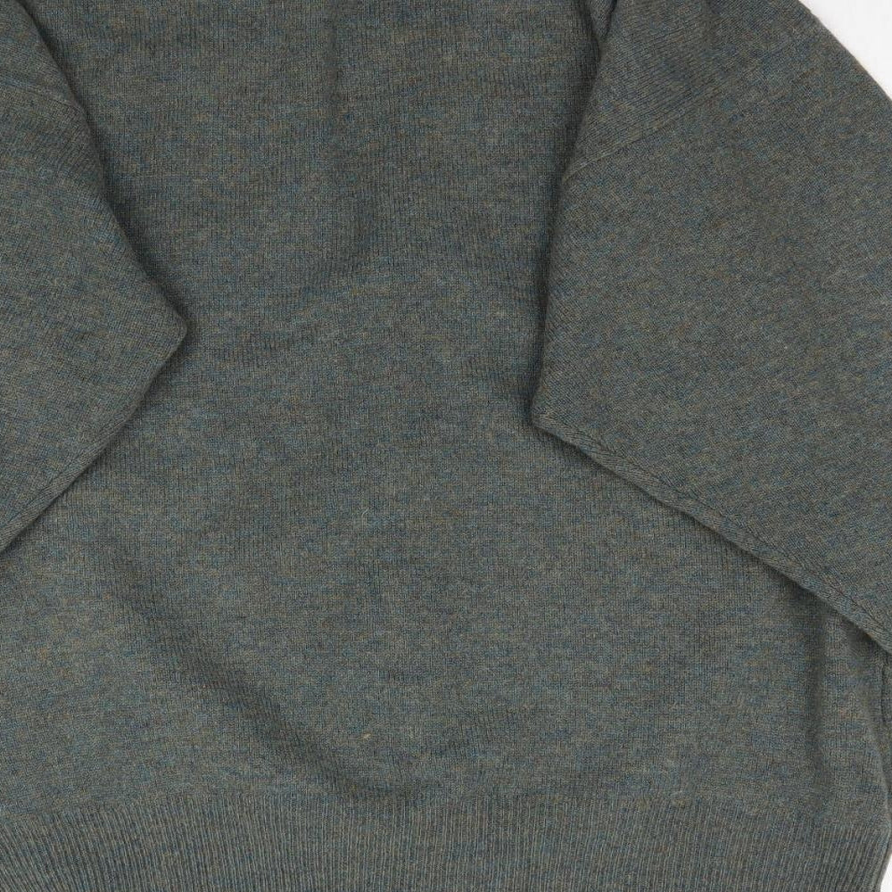 NEXT Mens Green Argyle/Diamond Knit Cardigan Jumper Size L