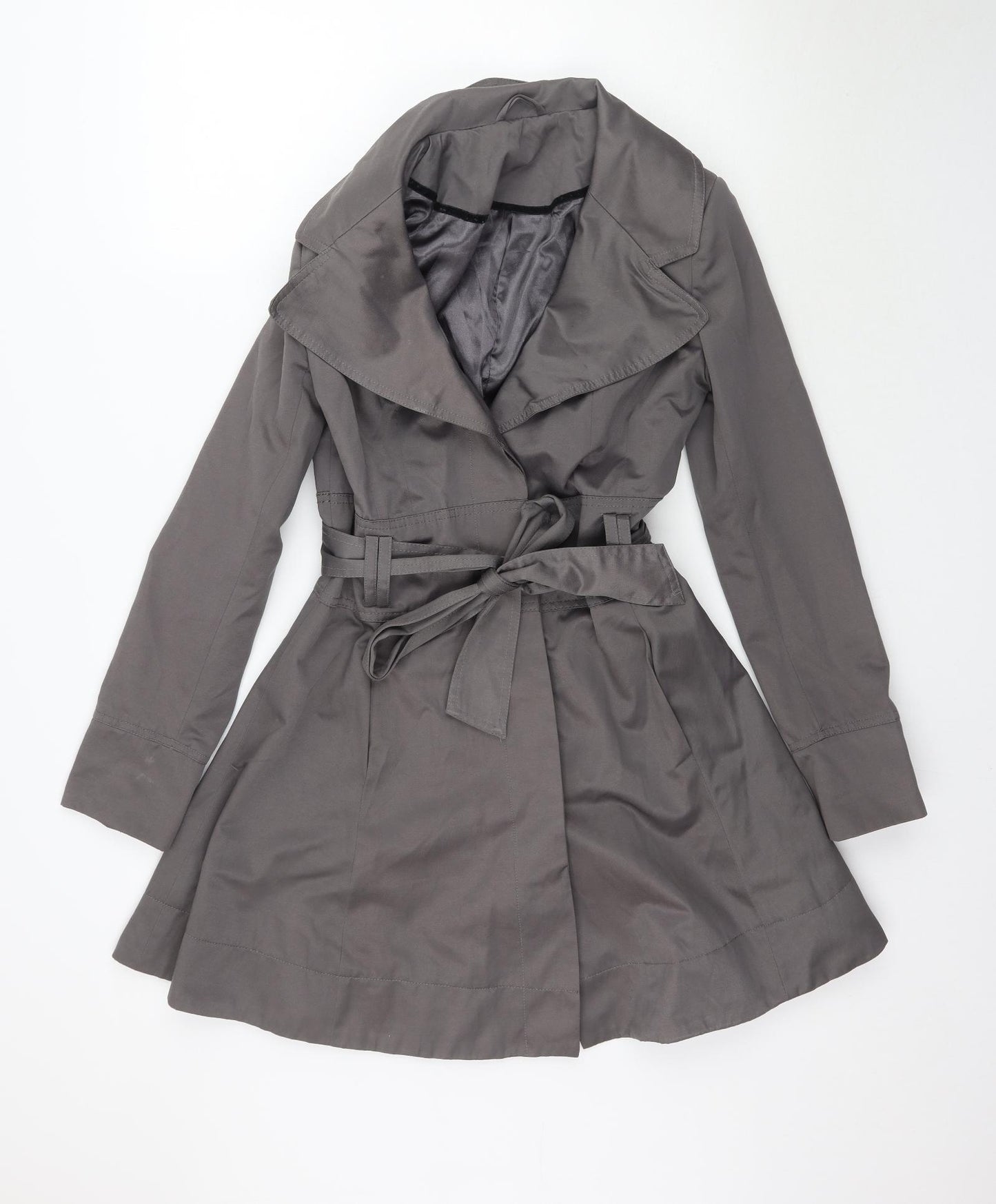 New Look Womens Grey   Overcoat Coat Size 10