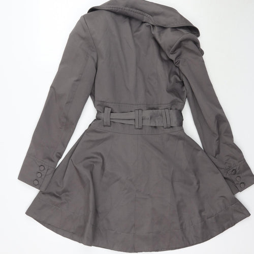 New Look Womens Grey   Overcoat Coat Size 10