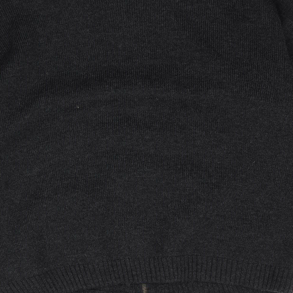 Marks and Spencer Mens Grey  Knit Full Zip Jumper Size S