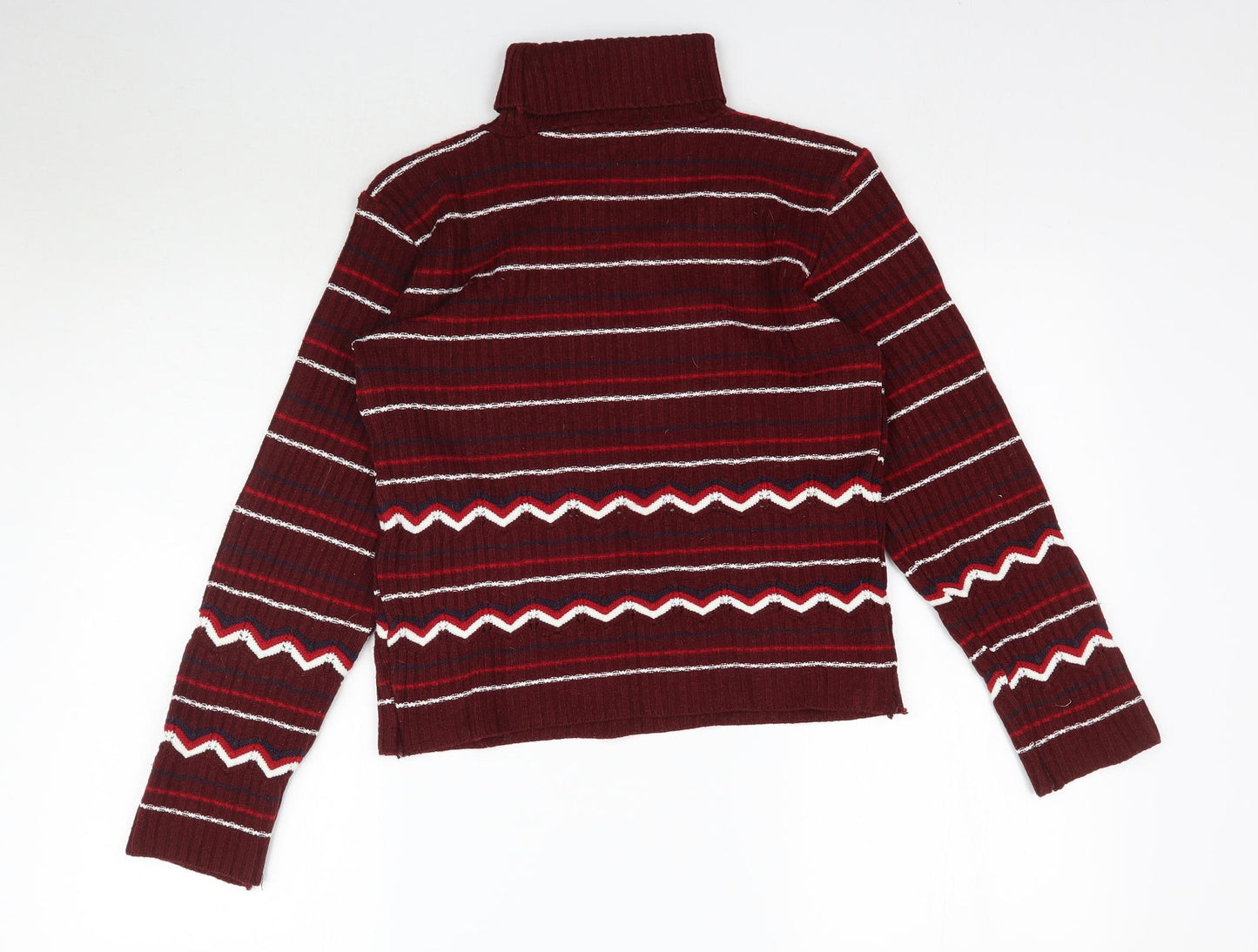 Preworn Womens Multicoloured Striped Knit Pullover Jumper Size S