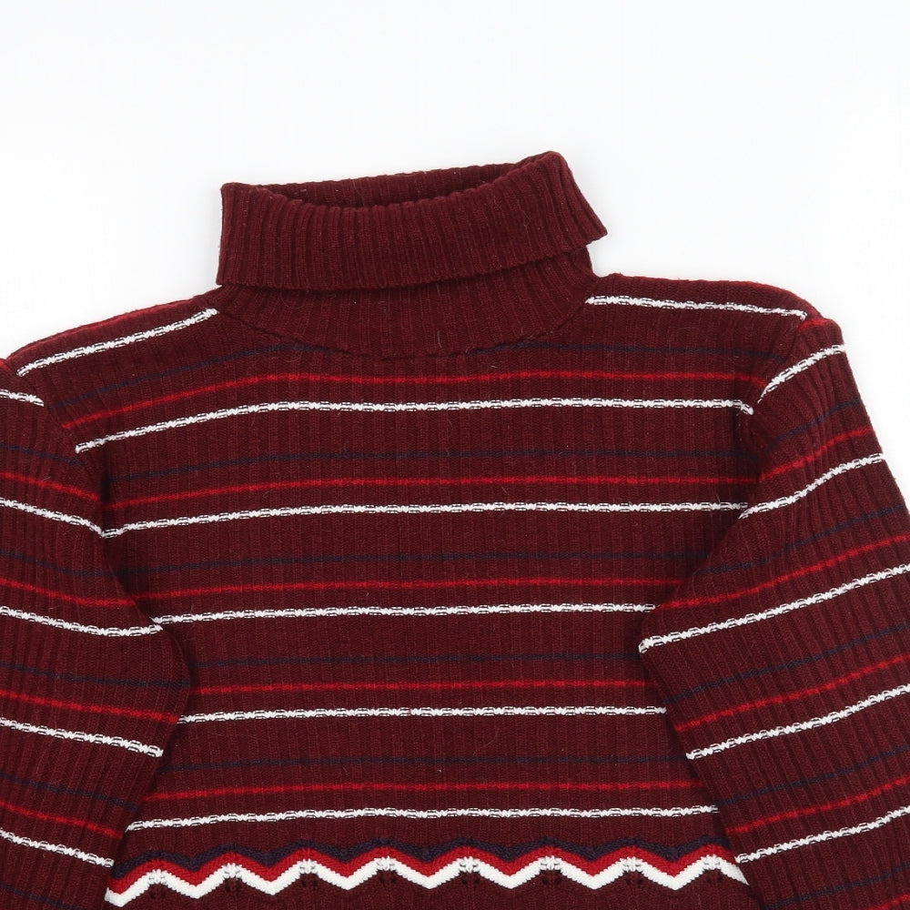 Preworn Womens Multicoloured Striped Knit Pullover Jumper Size S