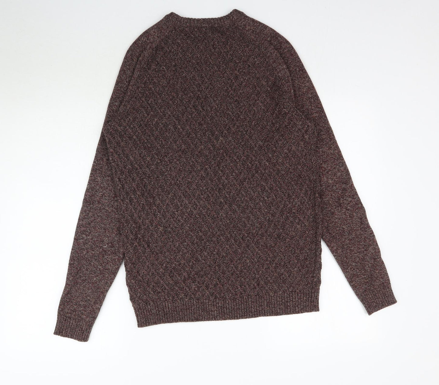 Matalan Mens Brown  Knit Pullover Jumper Size M