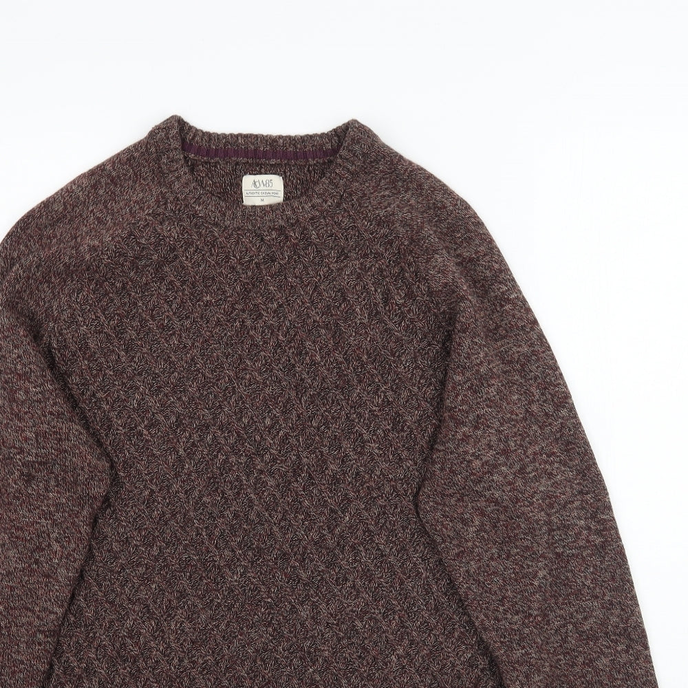 Matalan Mens Brown  Knit Pullover Jumper Size M