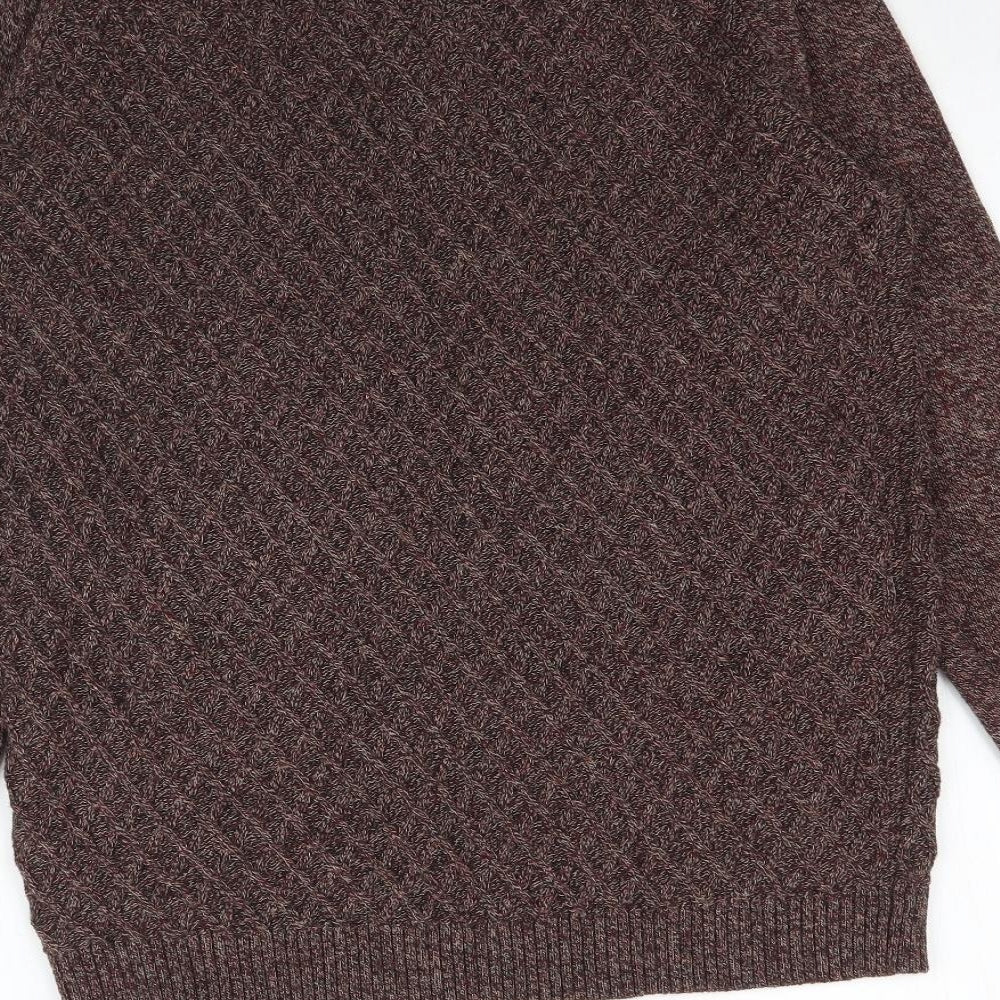 Matalan Mens Brown  Knit Pullover Jumper Size M