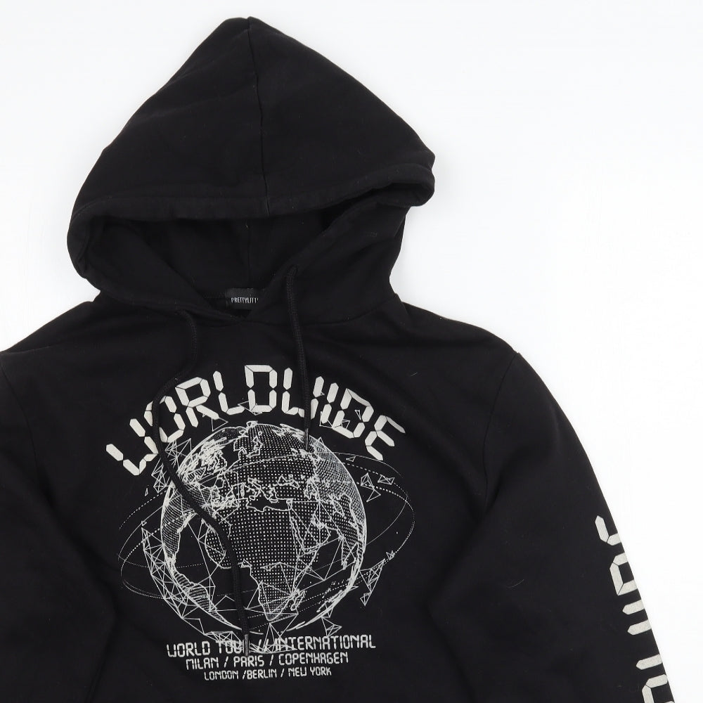 Pretty Little Thing Mens Black   Pullover Hoodie Size S  - Worldwide