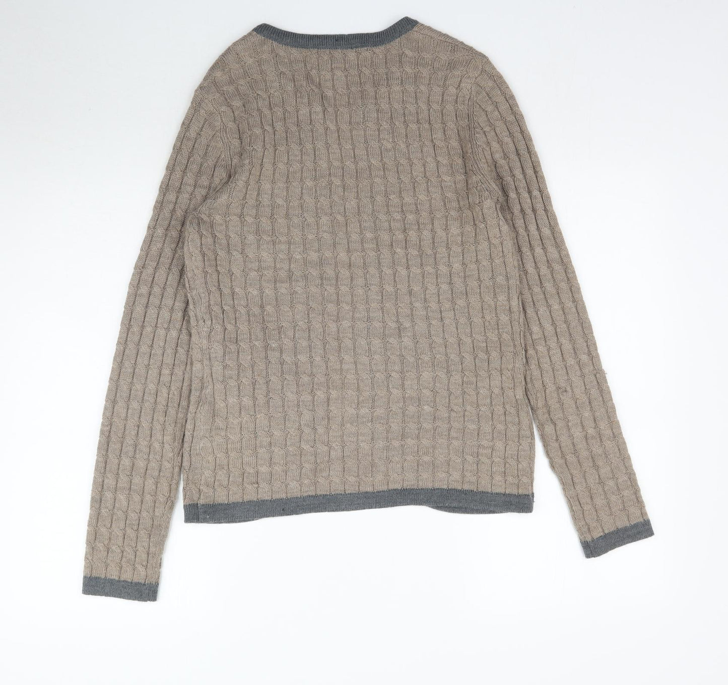 Paul Costelloe Womens Beige  Knit Pullover Jumper Size L