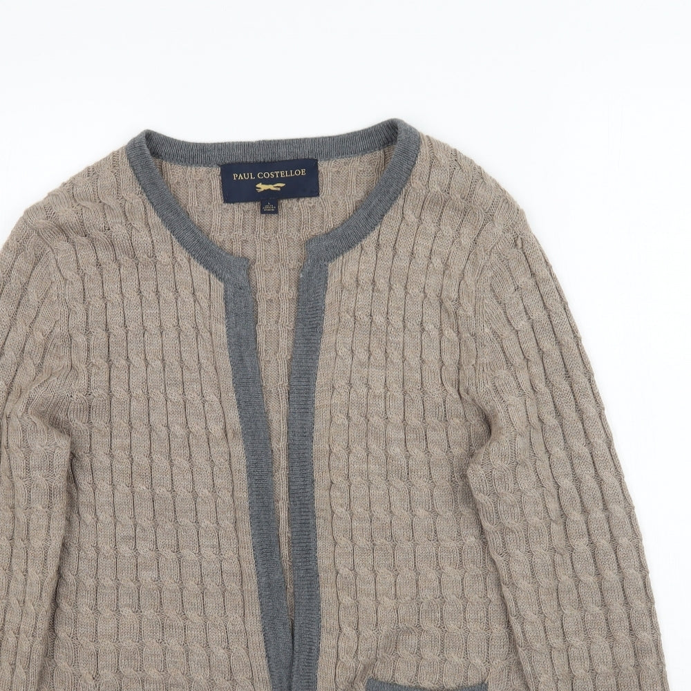 Paul Costelloe Womens Beige  Knit Pullover Jumper Size L