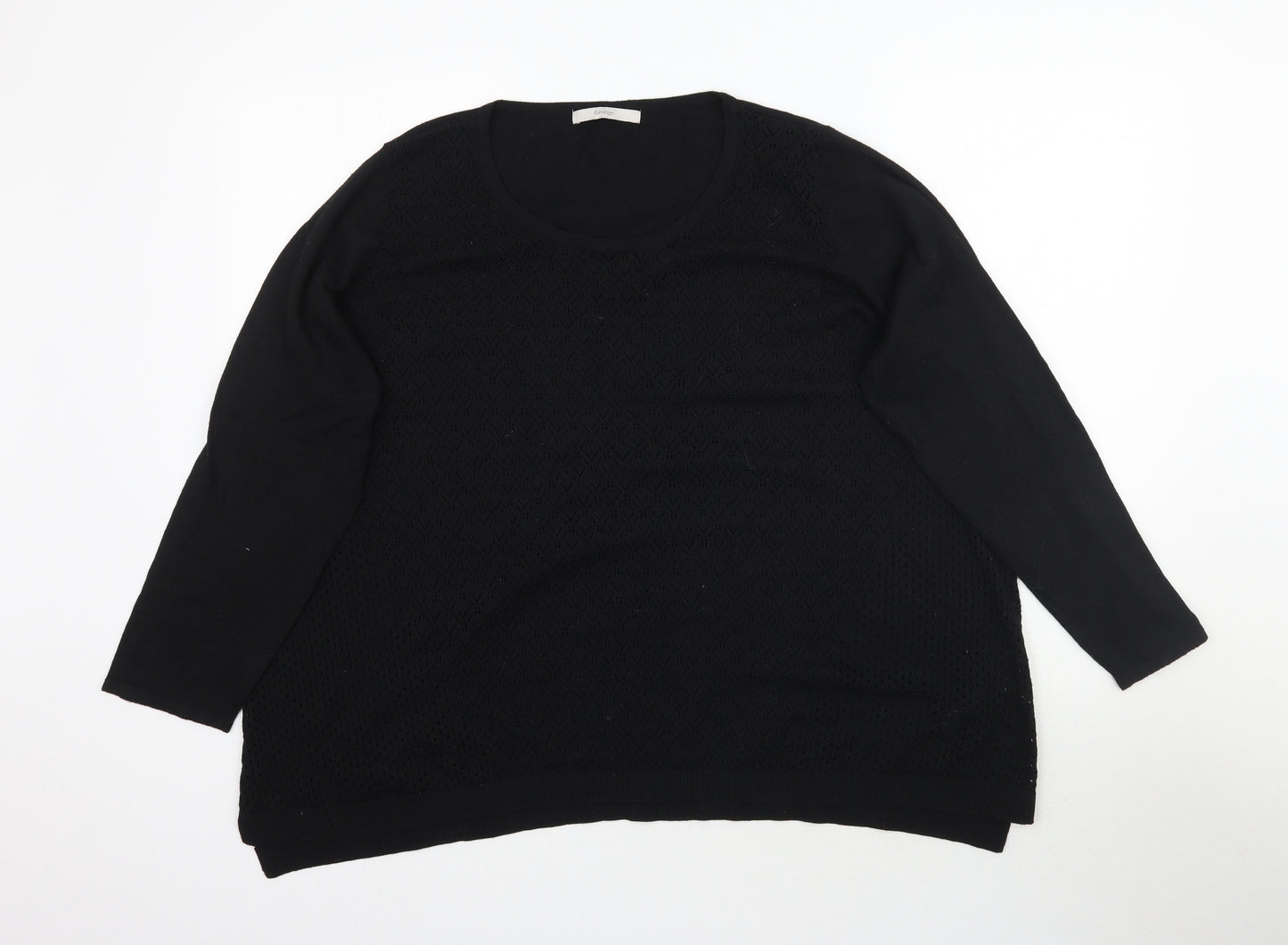 George Womens Black  Knit Pullover Jumper Size 24