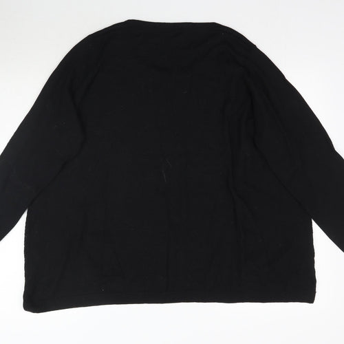 George Womens Black  Knit Pullover Jumper Size 24
