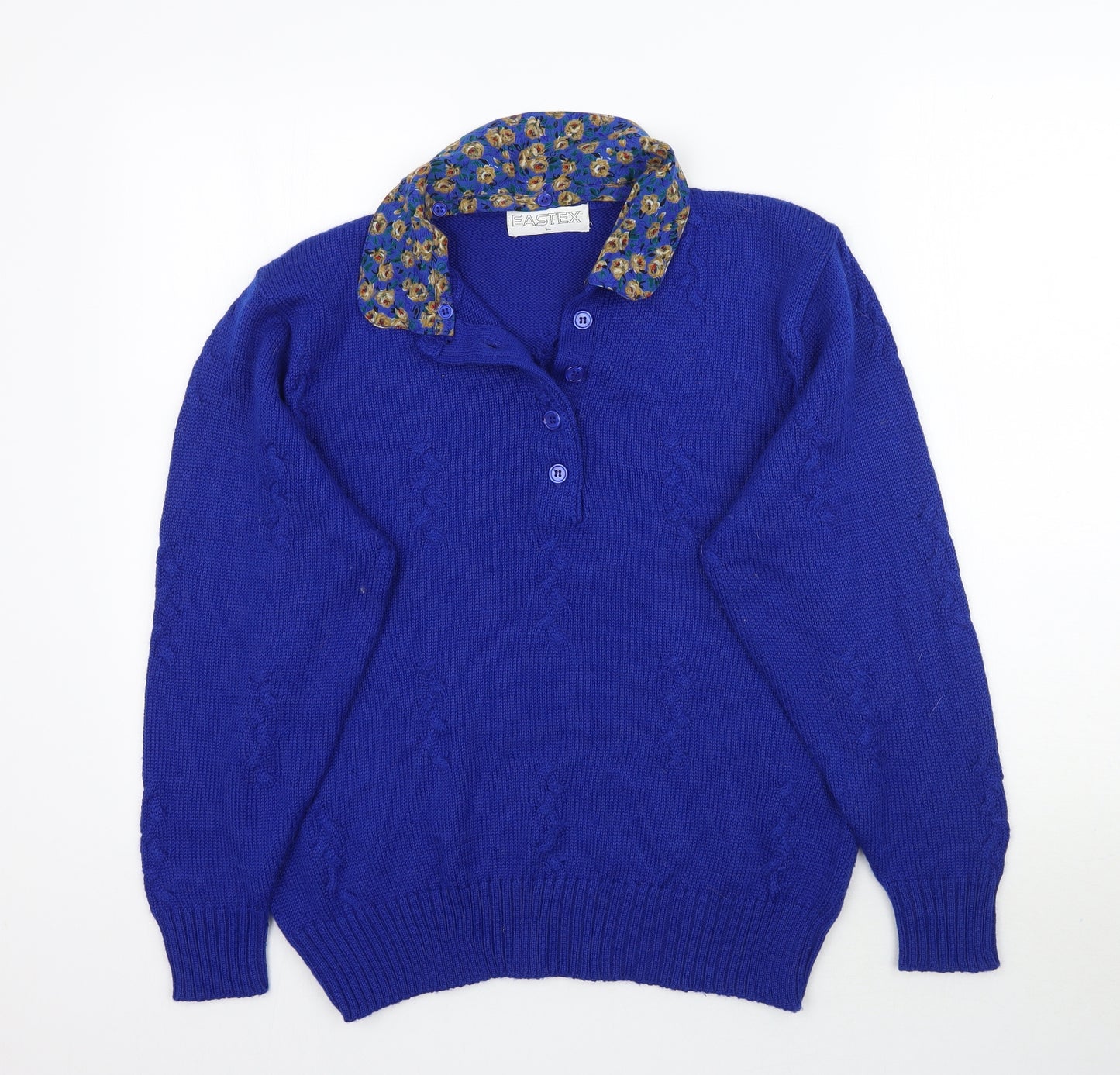 Eastex Womens Blue  Knit Pullover Jumper Size L