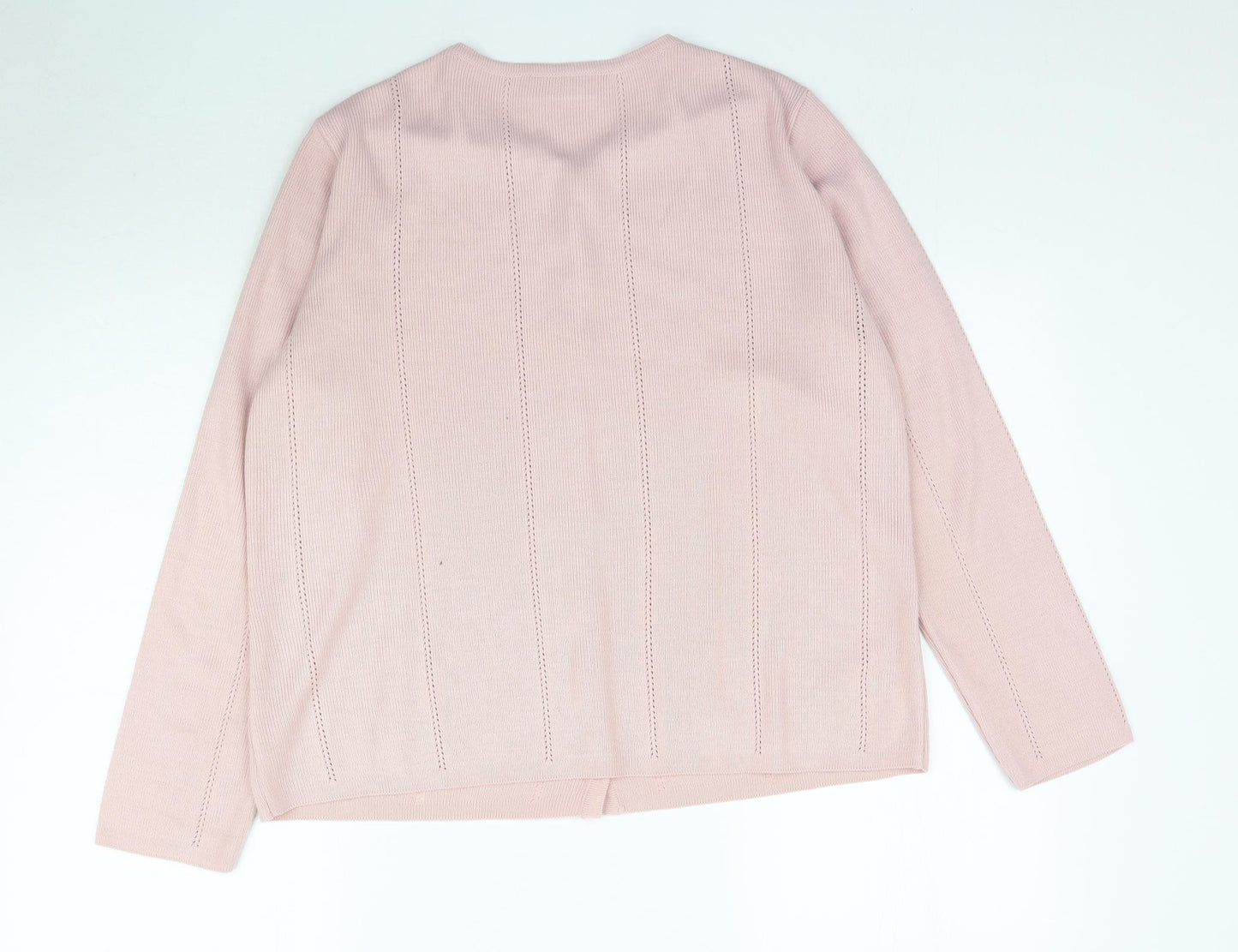 BHS Womens Pink  Knit Cardigan Jumper Size 14