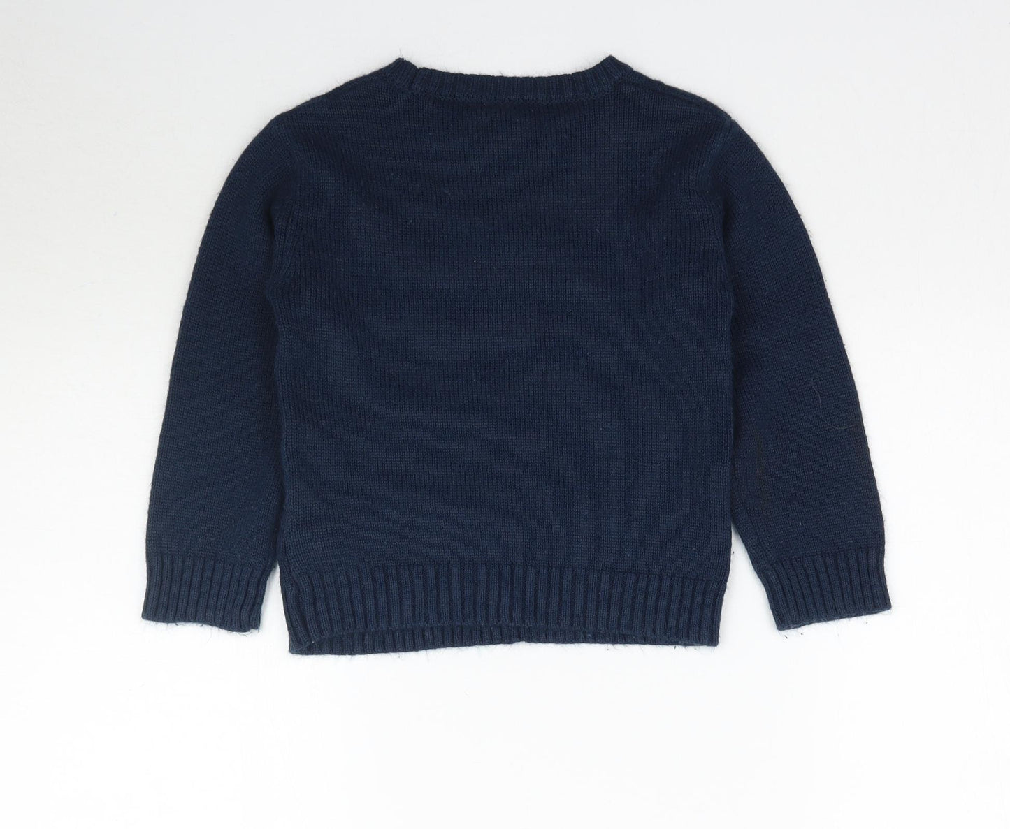 Urban Rascals Boys Blue  Knit Pullover Jumper Size 5 Years  - Christmas