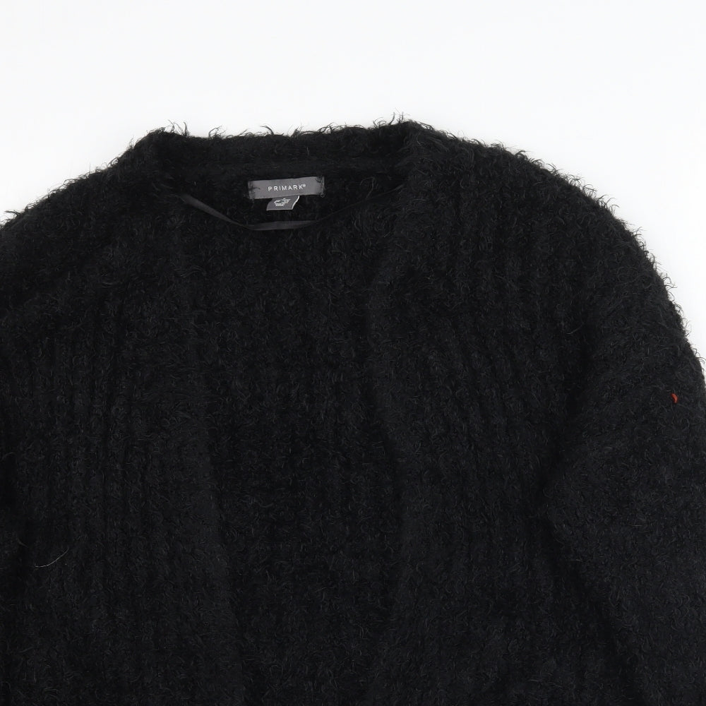 Primark Womens Black   Cardigan Jumper Size S  - Fuzzy