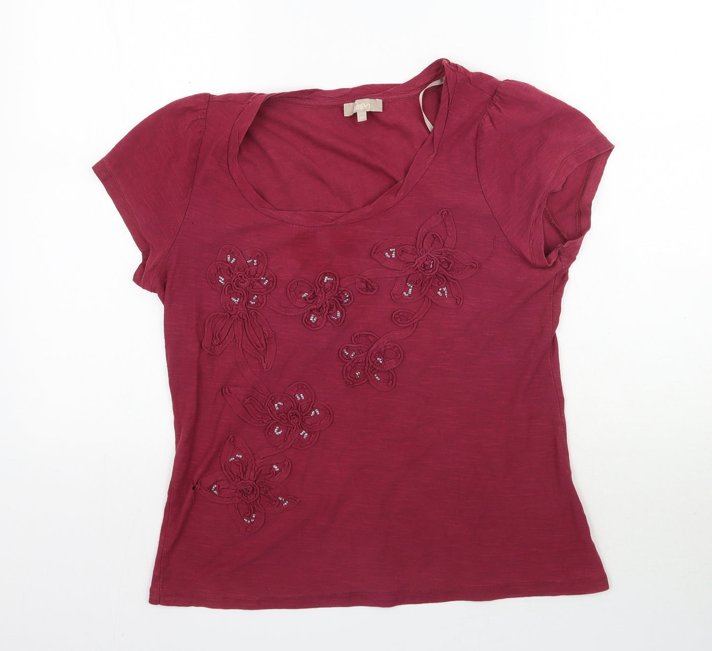 Matalan Womens Red   Basic T-Shirt Size 14  - Pink / red