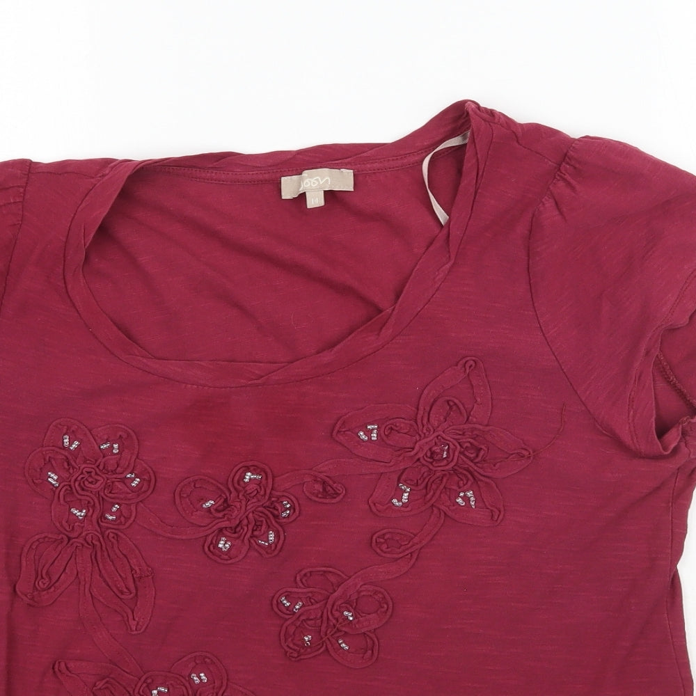 Matalan Womens Red   Basic T-Shirt Size 14  - Pink / red