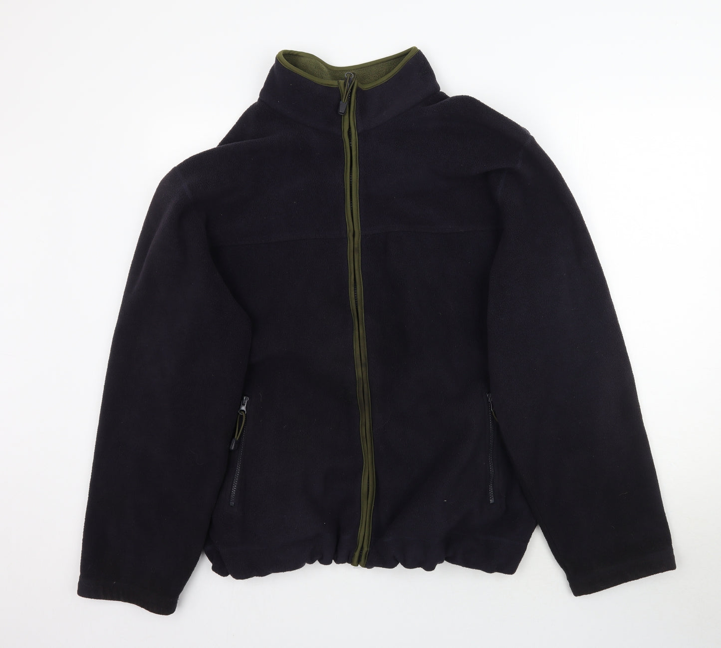 Zantos Mens Blue  Fleece Full Zip Sweatshirt Size XL