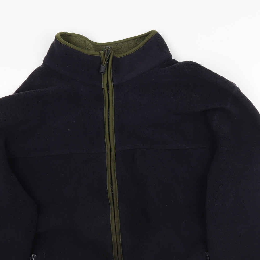 Zantos Mens Blue  Fleece Full Zip Sweatshirt Size XL