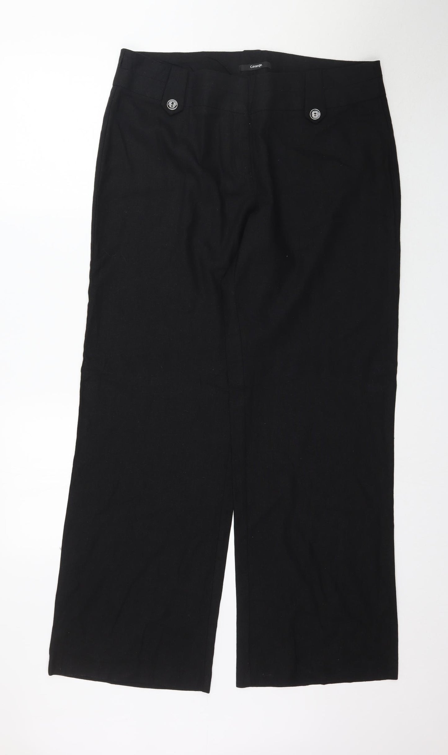 George Womens Black   Trousers  Size 16 L33 in