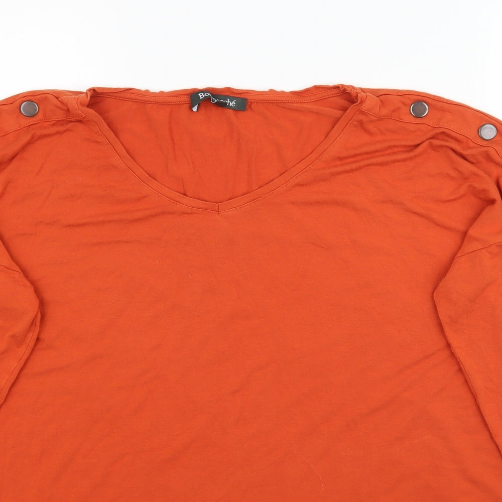 Bonmarché Womens Orange   Basic T-Shirt Size 16