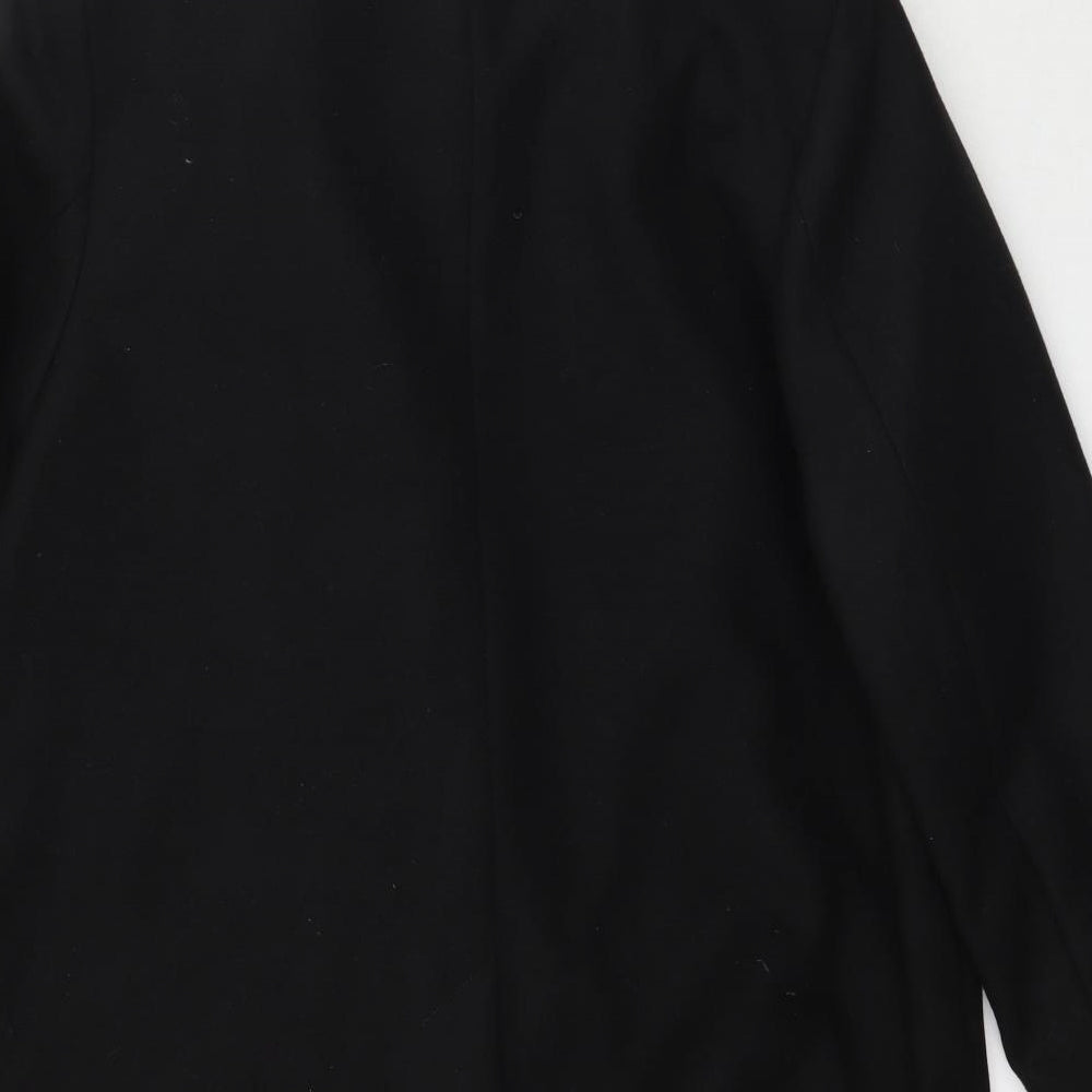 River Island Womens Black   Overcoat Coat Size 16