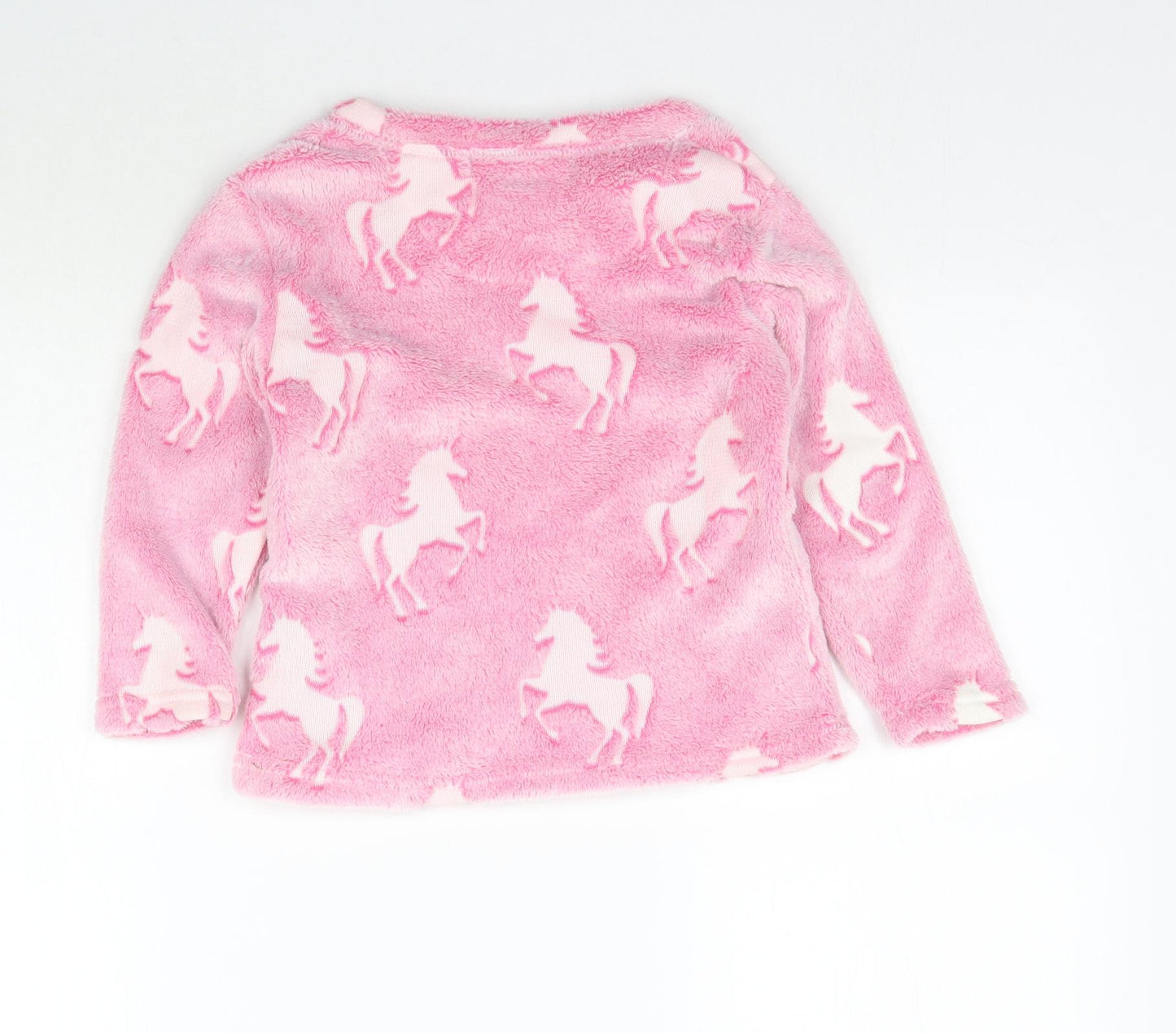 Glow in the Dark Girls Pink   Pullover Jumper Size 4-5 Years  - Unicorn print