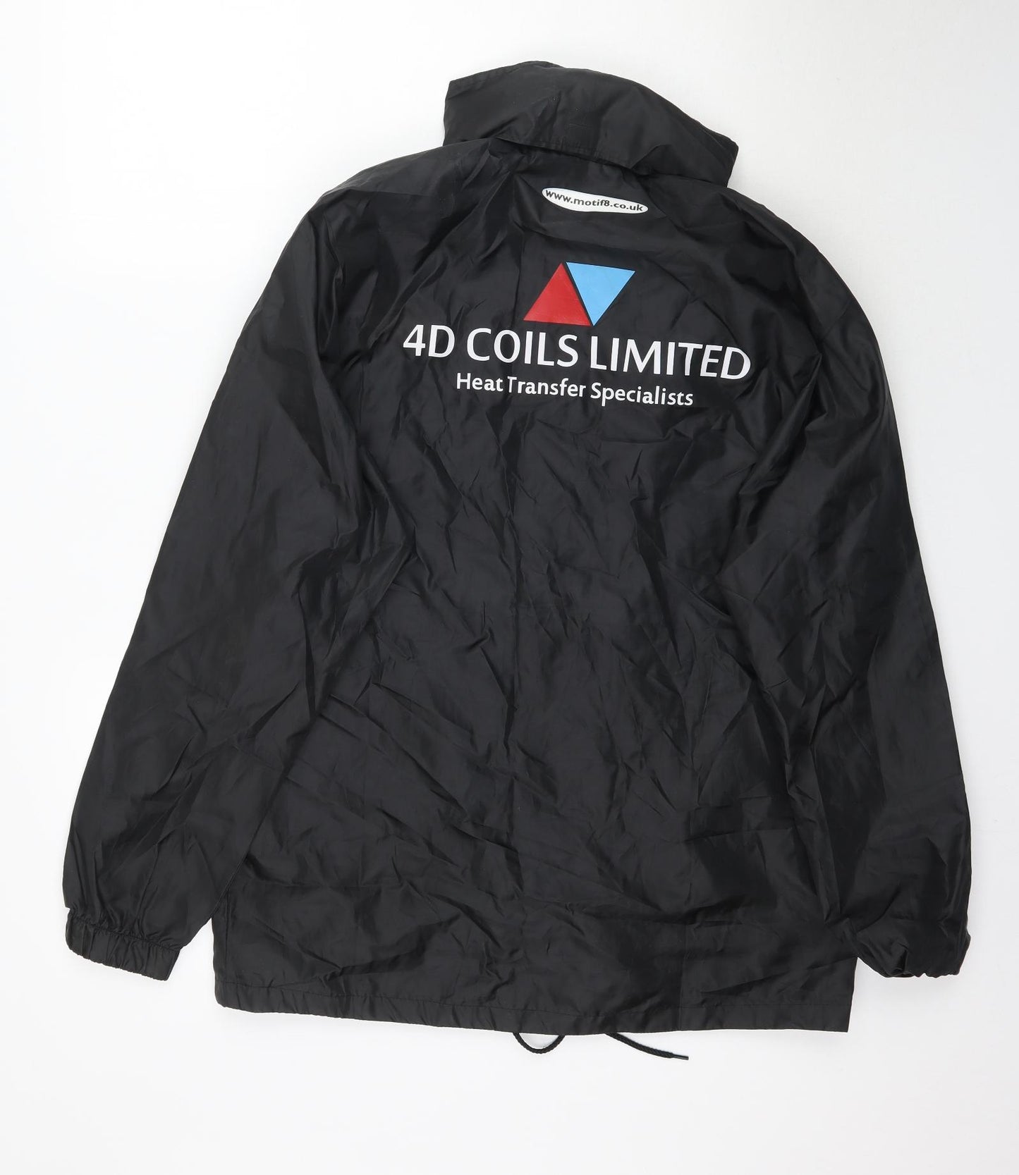 Errea Mens Black   Rain Coat Coat Size M  - New Hartley Juniors F.C.
