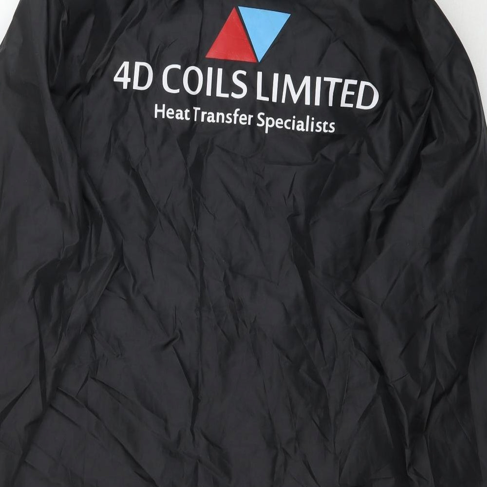 Errea Mens Black   Rain Coat Coat Size M  - New Hartley Juniors F.C.
