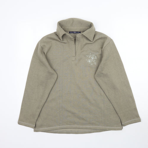 TJ Hughes Womens Green   Pullover Sweatshirt Size XL