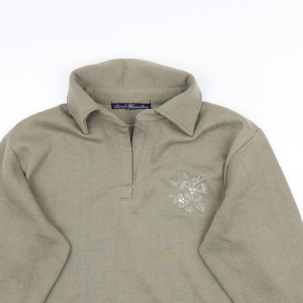 TJ Hughes Womens Green   Pullover Sweatshirt Size XL