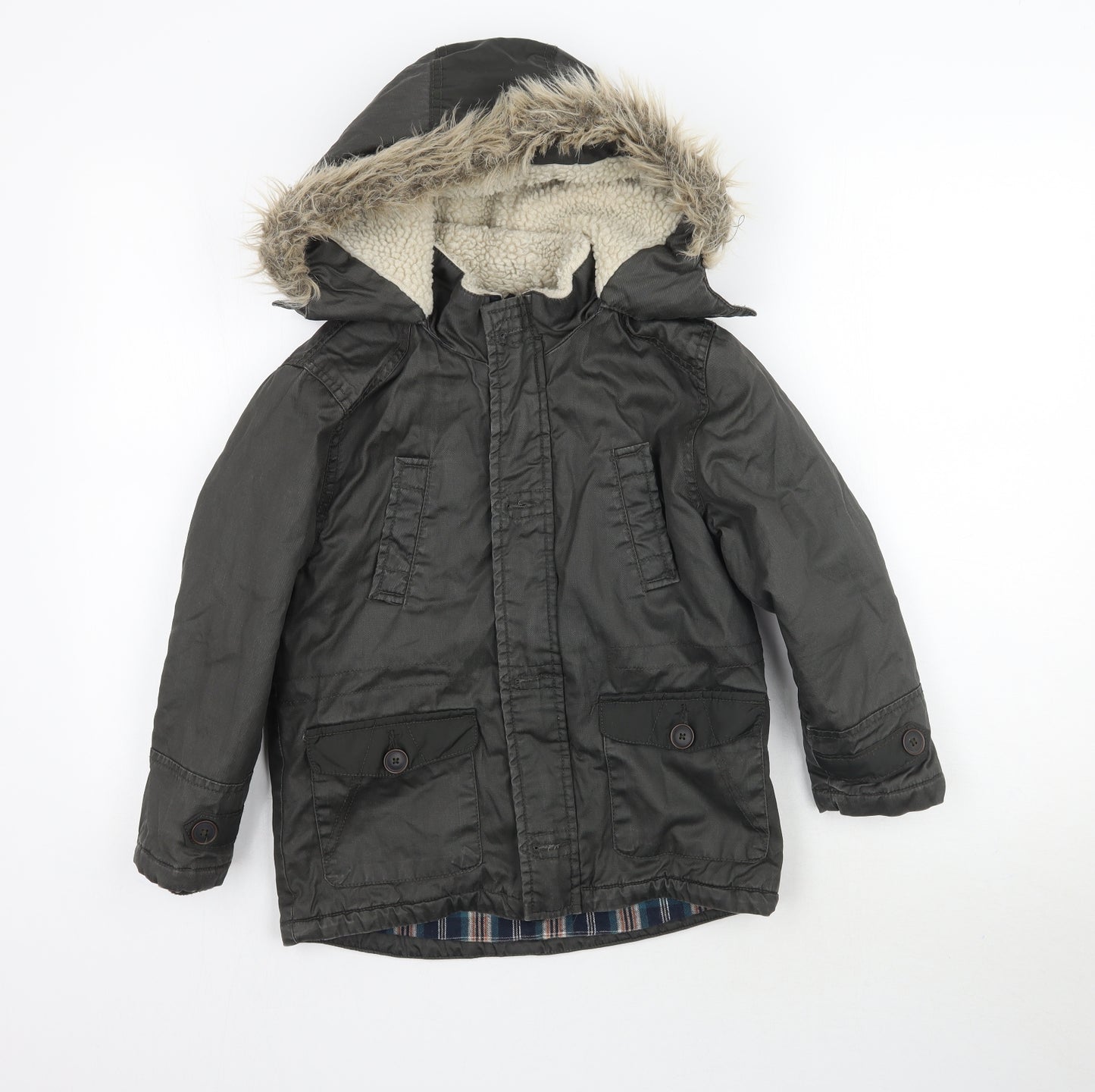 Matalab Boys Grey   Parka Coat Size 6-7 Years