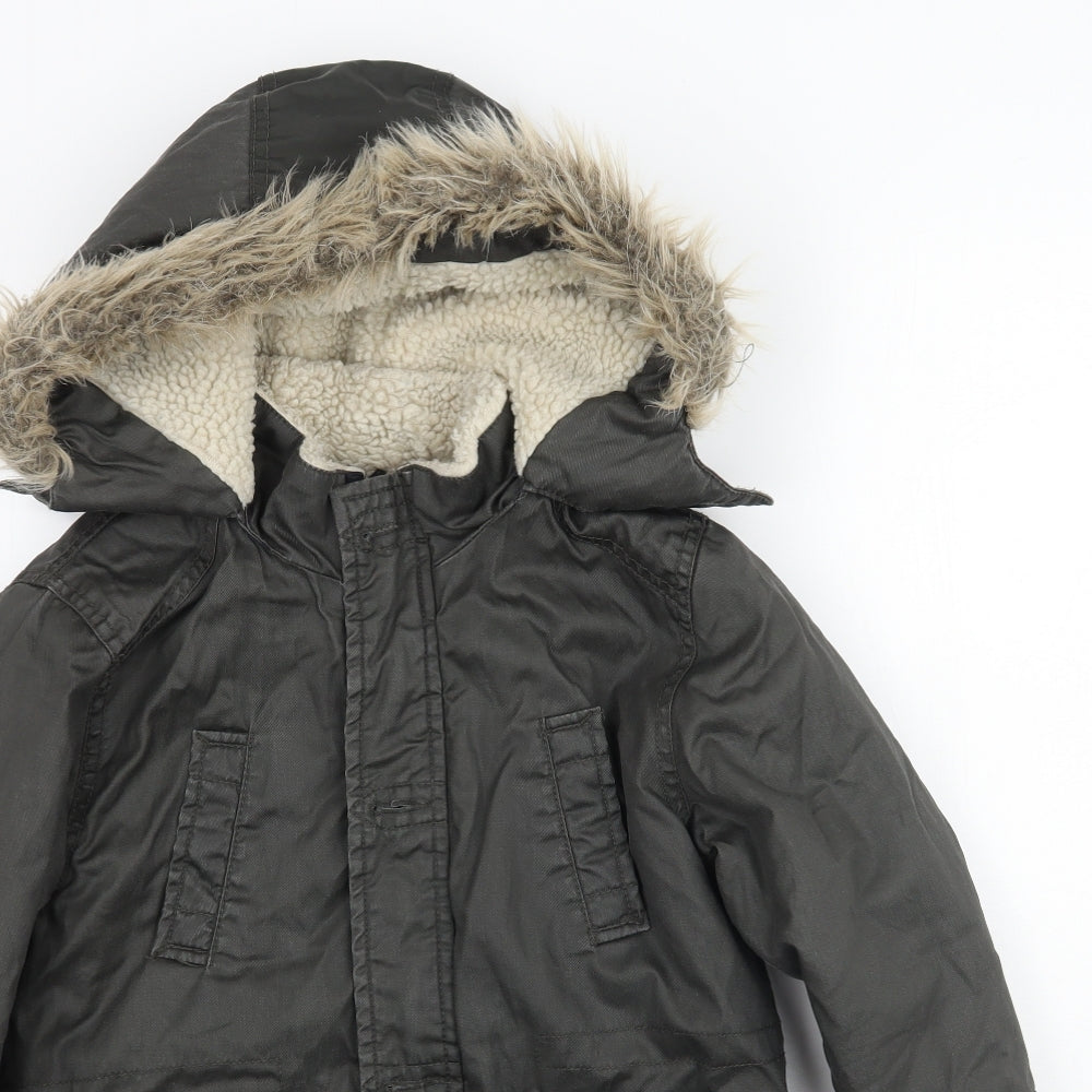 Matalab Boys Grey   Parka Coat Size 6-7 Years