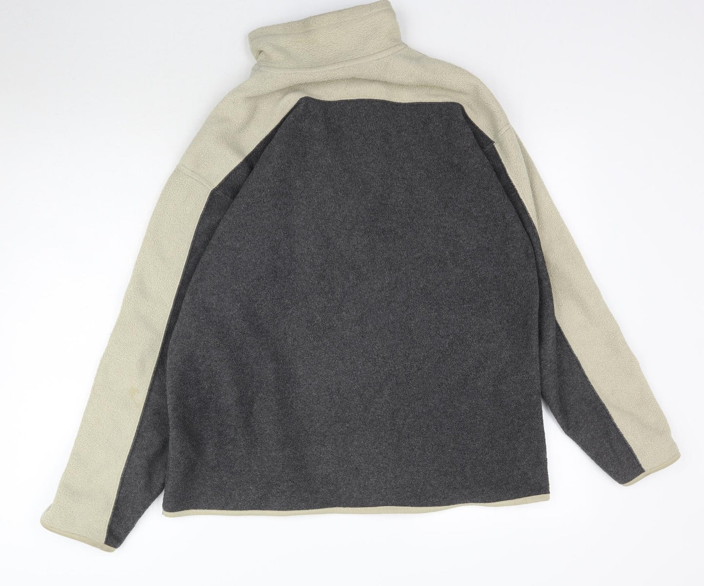 Active Mens Grey  Fleece Pullover Sweatshirt Size S