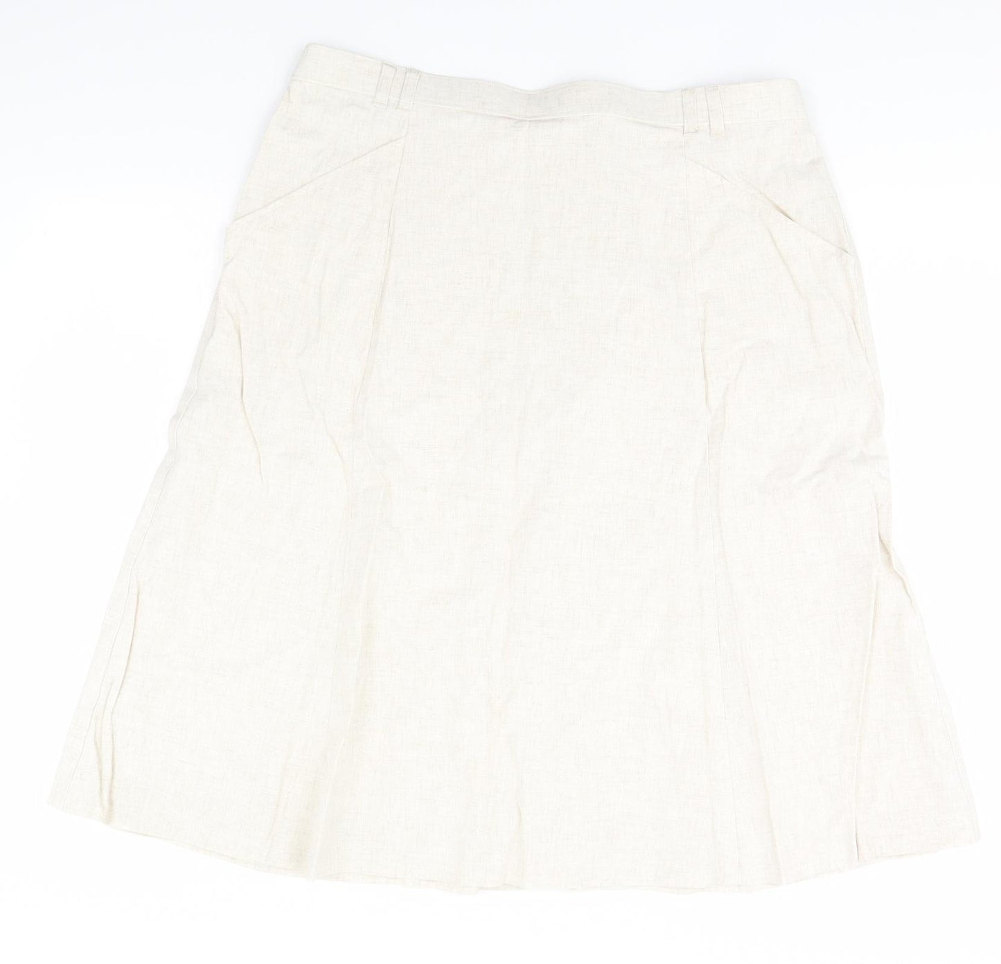 Marks and Spencer Womens Ivory   A-Line Skirt Size 18