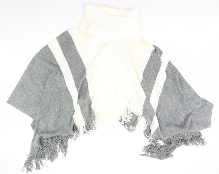 F&F Womens Grey Overcoat Poncho Size M